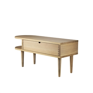 FDB Furniture F24 Radius Penkki 90 cm Lakattu Tammi