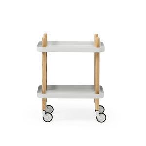 Normann Copenhagen Block Trolley Vaaleanharmaa/ Tammi