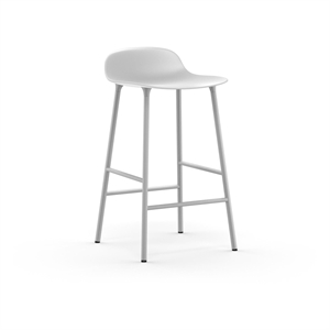 Normann Copenhagen Form Barstool H65 cm White/ White Steel