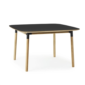 Normann Copenhagen Form Dining Table 120 x 120 cm Black/ Oak