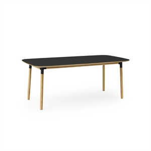 Normann Copenhagen Form Dining Table 95 x 200 cm Black/ Oak