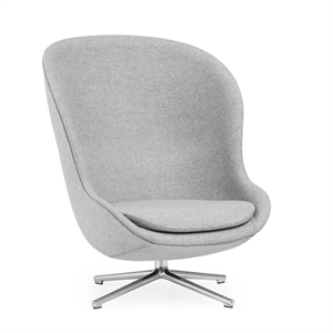 Normann Copenhagen Hyg Armchair with Swivel Frame High Aluminum/ Gray LDS16