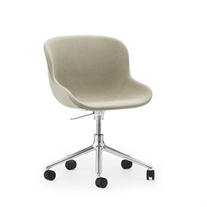 Normann Copenhagen Hyg Office Chair with Wheels Upholstered Aluminum/ Main Line Flax MLF20