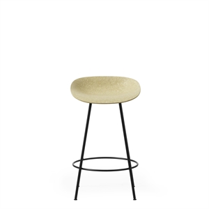 Normann Copenhagen Mat Barstool 65 cm musta/teräs/hamppu