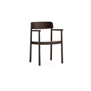 Normann Copenhagen Timb -ruokatuoli käsinojilla, ruskea