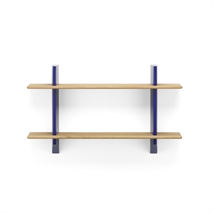 Vitra Rayonnage Mural Bookcase Prouvé Bleu Marcoule/Oak