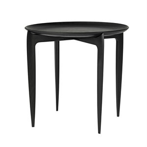 Fritz Hansen Tray Coffee Table Black Ø45