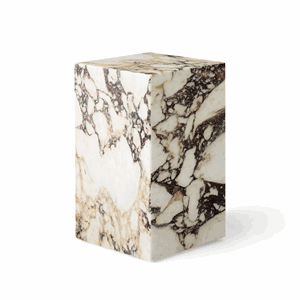 Audo Plinth sohvapöytä korkea Calacatta Viola Marble