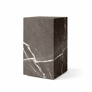 Audo Plinth Coffee Table High Gray Kendzo Marble