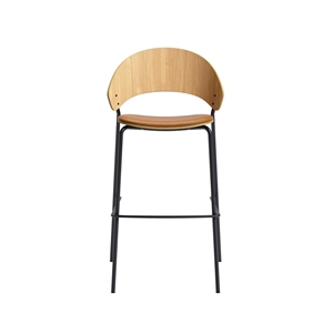 Eva Solo Dosina Barstool 65 cm Upholstered Oak/Cognac