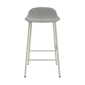 Normann Copenhagen Form Bar Stool 65 cm Upholstered Group 2 Light Gray/ Steel