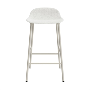 Normann Copenhagen Form Bar Stool 65 cm Upholstered Group 5 Light Gray/ Steel