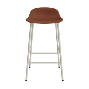 Normann Copenhagen Form Bar Stool 65 cm Upholstered Group 7 Brown/ Steel