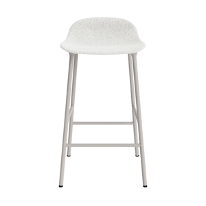 Normann Copenhagen Form Bar Stool 65 cm Upholstered Group 5 Warm Gray/ Steel