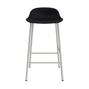 Normann Copenhagen Form Bar Stool 65 cm Upholstered Group 7 Warm Gray/ Steel