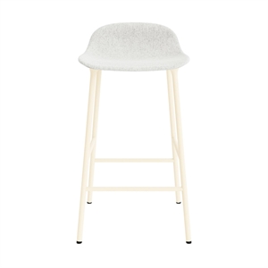 Normann Copenhagen Form Bar Stool 65 cm Upholstered Group 5 Cream/ Steel