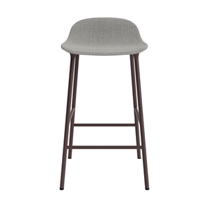 Normann Copenhagen Form Bar Stool 65 cm Upholstered Group 2 Brown/ Steel