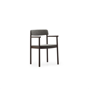 Normann Copenhagen Timb -ruokatuoli käsinojilla, verhoiltu ruskea/Hallingdal 368