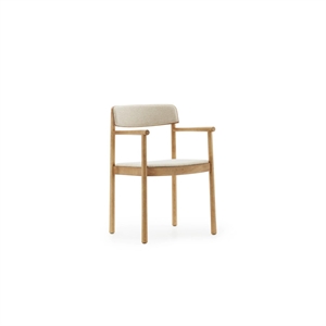 Normann Copenhagen Timb -ruokatuoli käsinojilla, verhoiltu, ruskea/Hallingdal 220