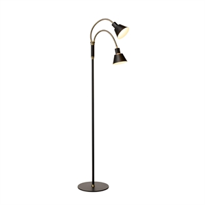 Halo Design Space -lattiavalaisin, 2-vartinen, LED, Musta, Antiikki