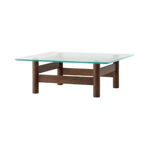 Audo Brasilia Coffee Table Dark Stained Oak/Glass