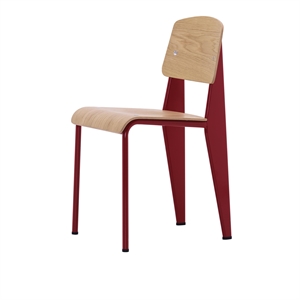 Vitra Standard -ruokailutuoli japanilainen punainen/tammi