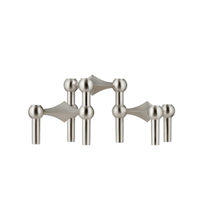 STOFF Nagel Kynttilänjalka 3 Kpl Harjattua Kromia