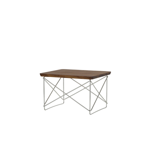 Vitra Occasional Table LTR Yöpöytä/Sivupöytä, tumma saksanpähkinä/ruostumaton teräs