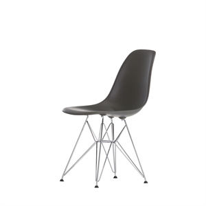 Vitra Eames Plastic DSR Dining Chair Deep Black/ Chrome