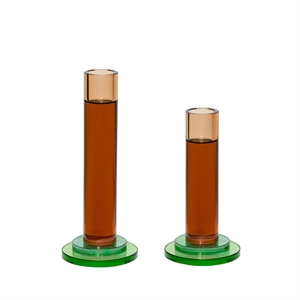 Hübsch Comet Candlestick Set of 2 Amber