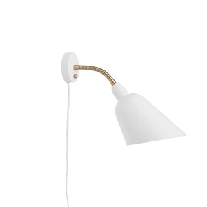 &tradition Bellevue AJ9 Wall Lamp Ivory White & Brass