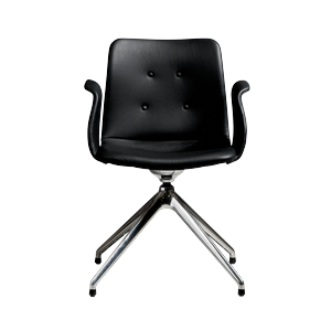 Bent Hansen Primum 4-Star -ruokapöydän Tuoli, Kiillotettu teräs/Zenso 3 207