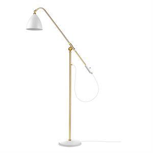Bestlite BL4 Floor Lamp Mat White & Brass