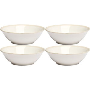 Decotique Fleur Kulho 15 cm 4 kpl setti Valkoinen/Hiekka
