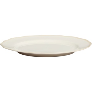 Decotique Fleur -lautanen 28 Cm, 4 Kpl, Valkoinen/hiekka