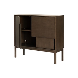 Design House Stockholm Layer -sivupöytä jaloilla, tumma tammi