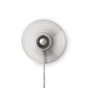 FDB Furniture U12 Slaterhake -seinävalaisin Ø12 Läpinäkyvä Johto/opaali/musta