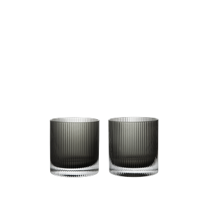 Ferm Living Ripple -lasi, 2 kpl, savunharmaa