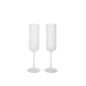 Ferm Living Ripple samppanjalasit 15cl, 2 kpl, himmeä