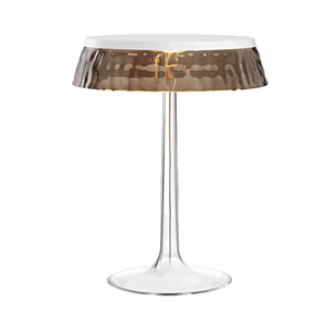Flos Bon Jour Table Lamp White Frame and Smoke-coloured Shade