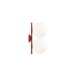 Flos IC C/W1 Double Wall Lamp Red Burgundy