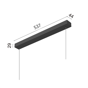 Flos Surface Kit Super Line -riippuvalle 60 W Mustalle, Ei Himmennettävä