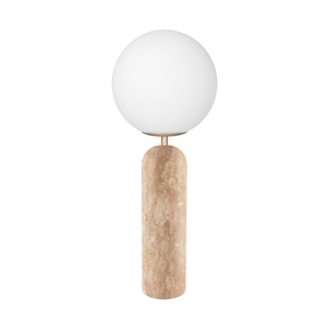 Globen Lighting Torrano -pöytävalaisin, beige, travertiini