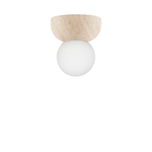 Globen Lighting Torrano 13 -seinä-/kattovalaisin, beige, travertiini