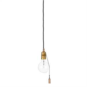 Konsthantverk Singel Pendant - With Cord & Raw Brass