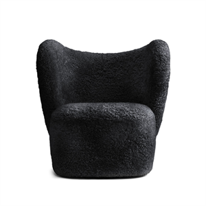 NORR11 Little Big Armchair Swivel Sheepskin Black 01