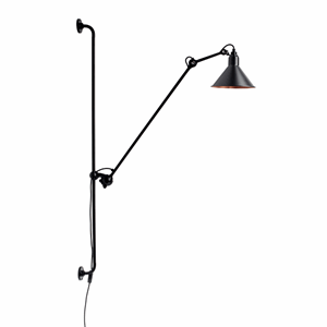 Lampe Gras N214 wall lamp mat black & mat black/copper