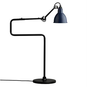 Lampe Gras N317 Table Lamp Mat Black & Mat Blue