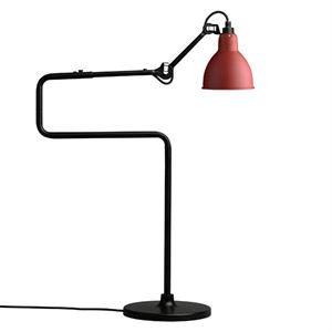 Lampe Gras N317 Table Lamp Mat Black & Mat Red