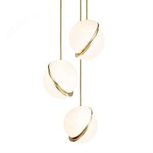 Lee Broom Mini Crescent Pendant 3 Kpl Opaali/messinki